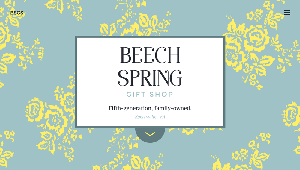 Beech Spring Gift Shop splash page
